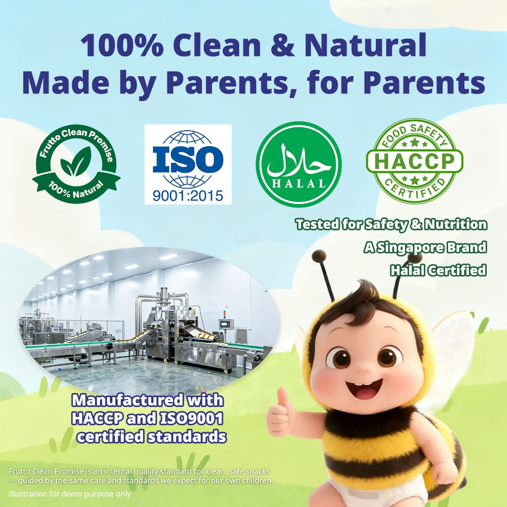 🇸🇬Baby Frutto Tender Bites 6+ Months – Corn-Based Baby Biscuits with Prebiotics & Probiotics