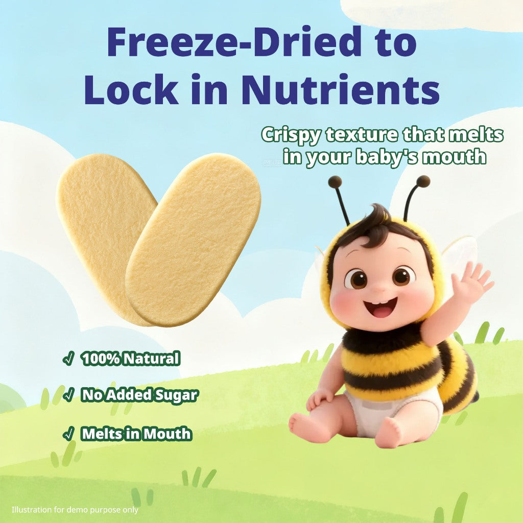 🇸🇬Baby Frutto Tender Bites 6+ Months – Corn-Based Baby Biscuits with Prebiotics & Probiotics